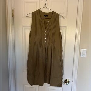 Quince 100% European Linen Sleeveless Swing Dress